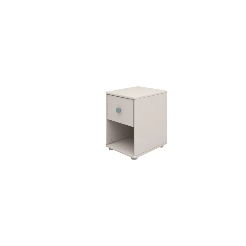 Flexa Kommode - Classic, mit 1 Schublade, 36x51,8 cm, Farbe: Grau gekalkt / Grau gekalkt / Türkis