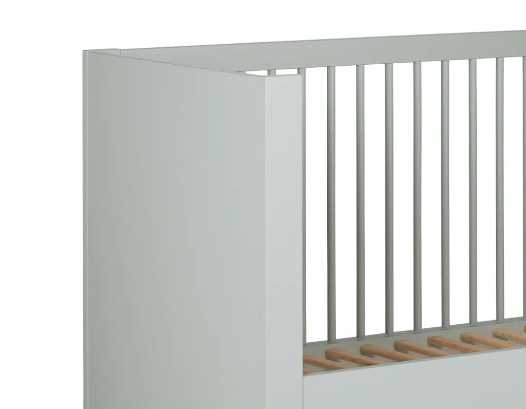 Montmartre Babybett, Kinderbett, Gitterbett - 144 x 75 x 85 cm, Farbe: Salbei grün