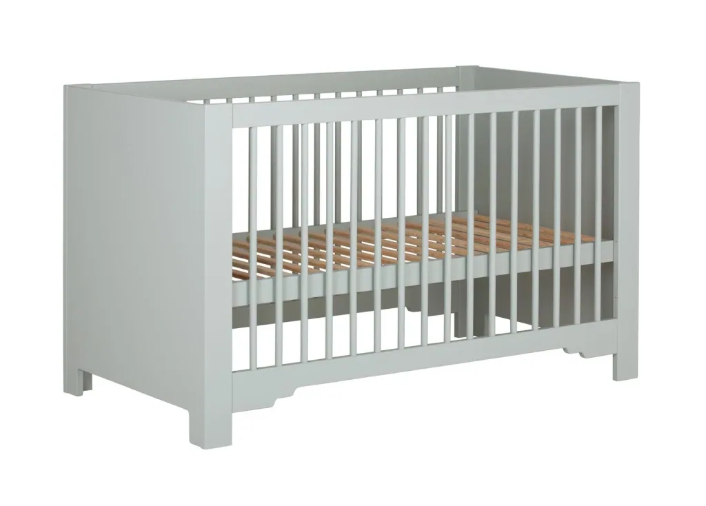 Montmartre Babybett, Kinderbett, Gitterbett - 144 x 75 x 85 cm, Farbe: Salbei grün
