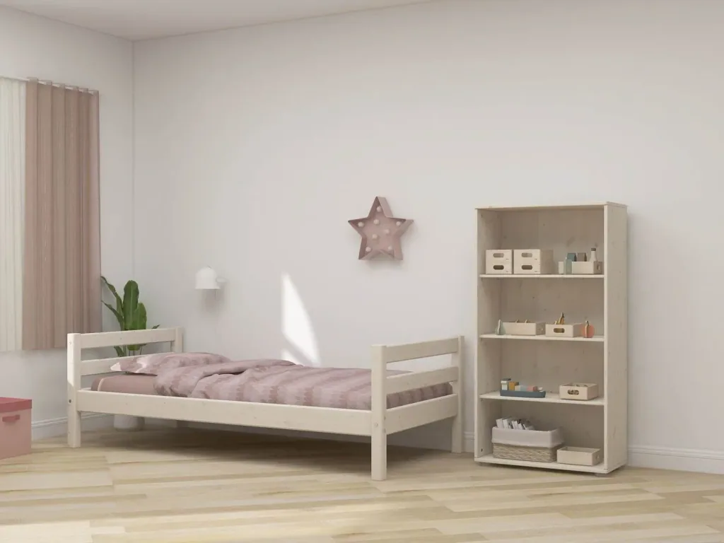 Flexa Bücherregal - Classic, mit 3 Regalbrettern, 72x138 cm, Farbe: Weiß gewaschen