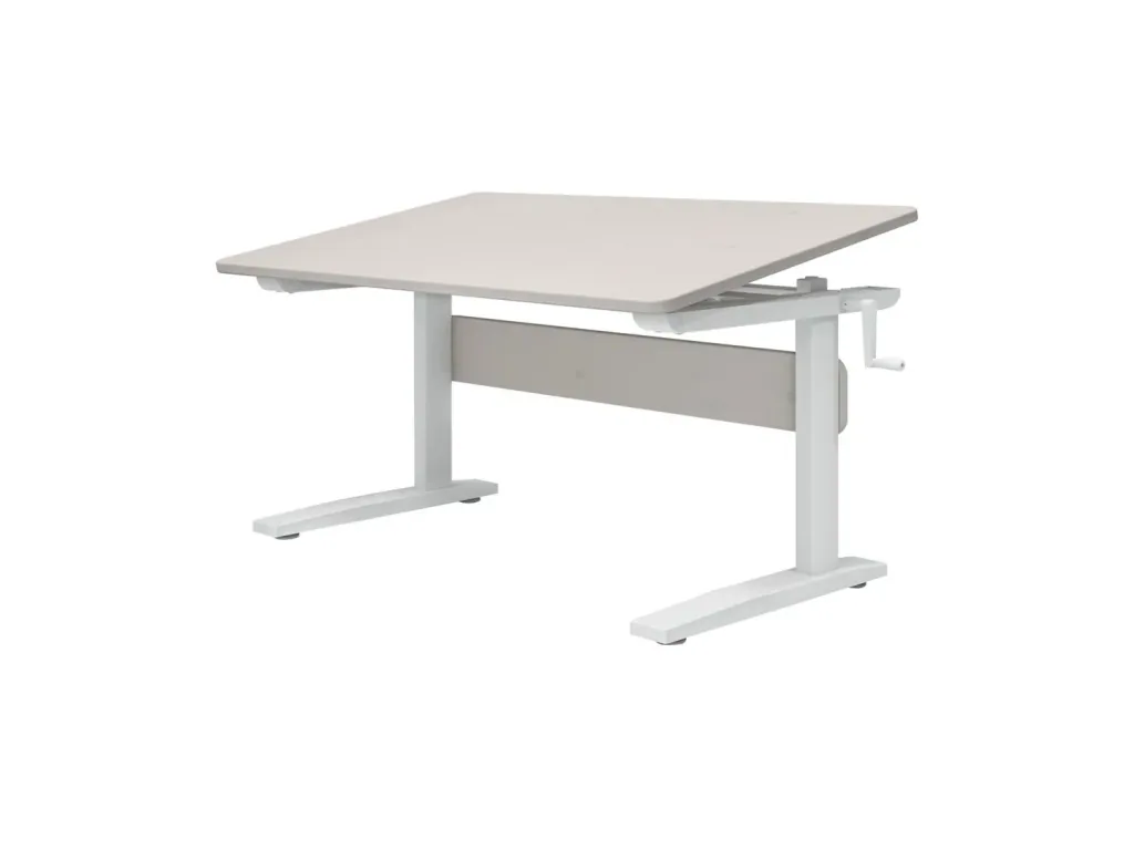 Flexa Schreibtisch - Classic, 54x120 cm, Farbe: Grau gekalkt/Weiß