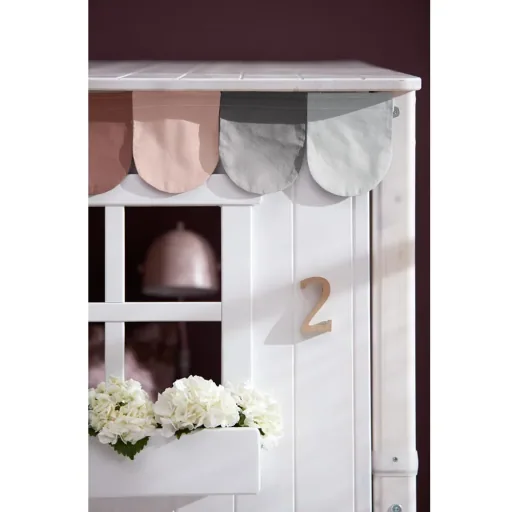 Flexa Einzelbett Haus weiss grau