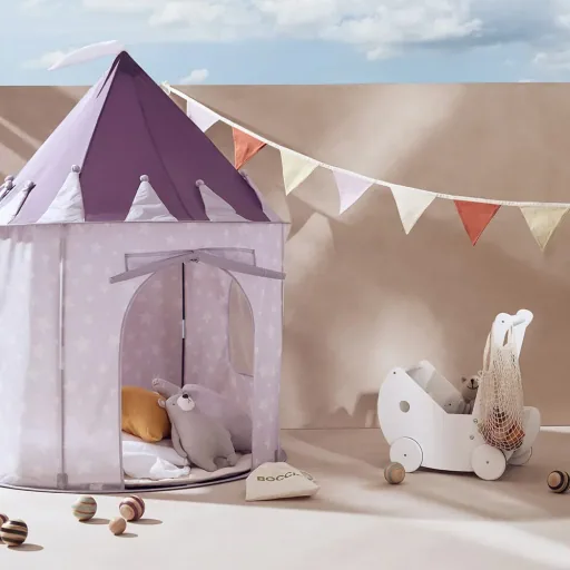 Kids Concept Spielzelt rund Sterne lila