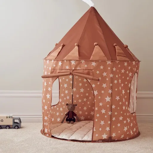 Kids Concept Spielzelt rund Sterne braun