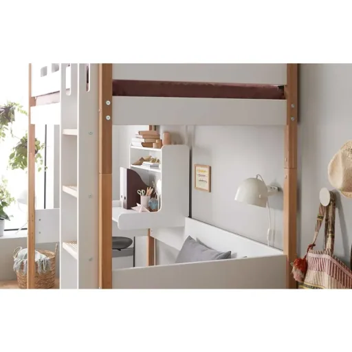 Flexa Nor Hochbett "Casa" weiß / Eiche