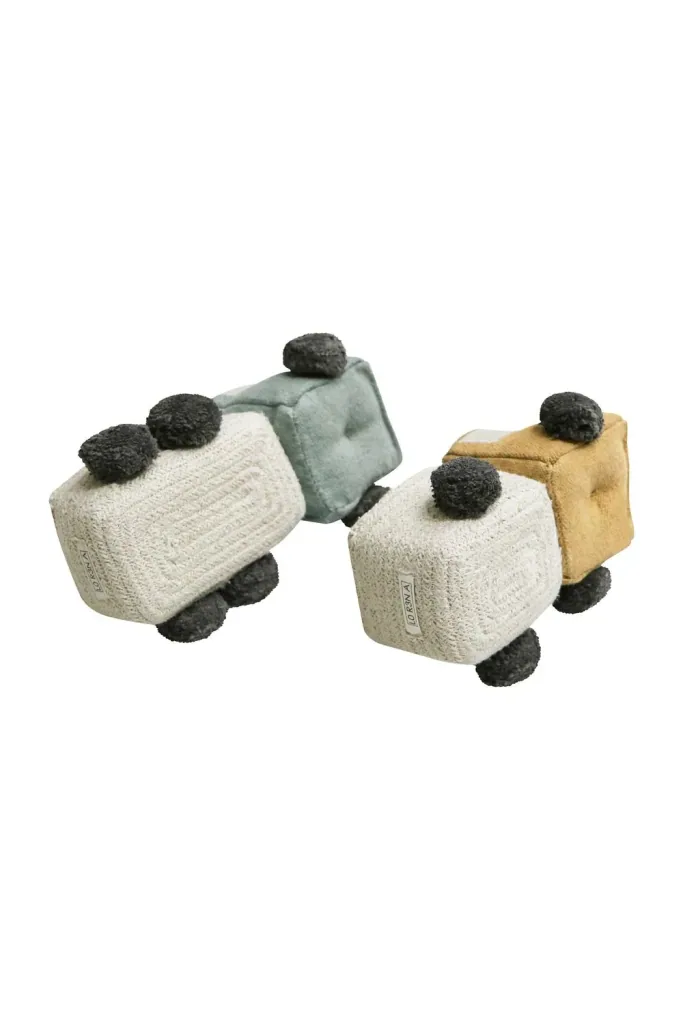 Lorena Canals Mini-Trucks mit Körben, Kuscheltiere