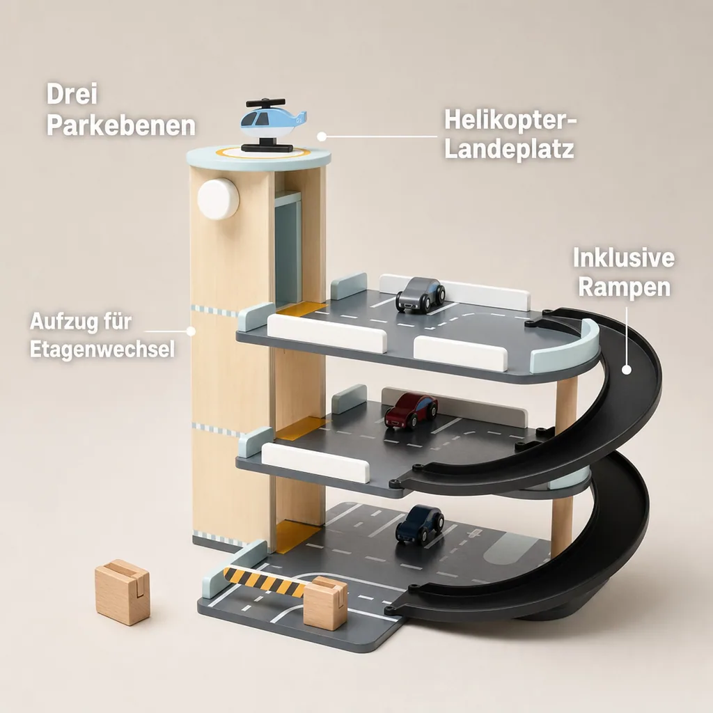 Kids Concept Spielzeug Parkhaus Holz