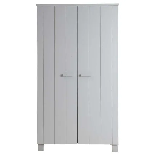 WOOOD - Schrank Dennis, betongrau, matt, 202x111x55 cm
