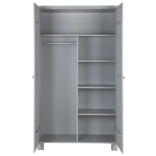 WOOOD - Schrank Dennis, betongrau, matt, 202x111x55 cm