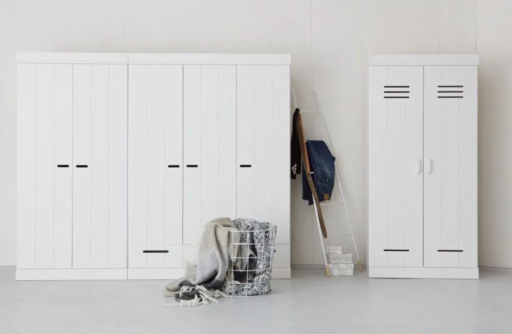 WOOOD 2 türiger Kleiderschrank erweiterbar weiss
