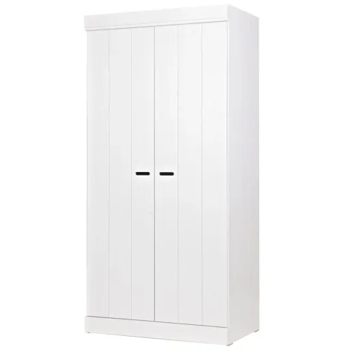 WOOOD 2 türiger Kleiderschrank erweiterbar weiss