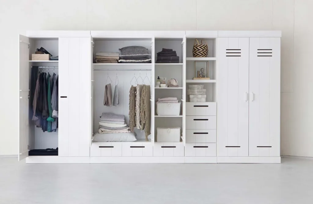 WOOOD 2 türiger Kleiderschrank erweiterbar weiss