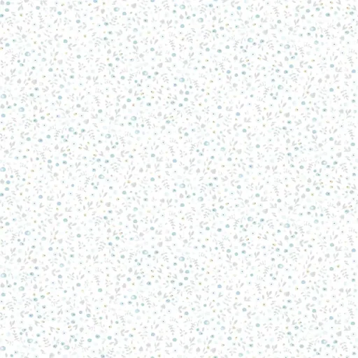 Casadeco My Little World Tapete Streublümchen blau grau braun