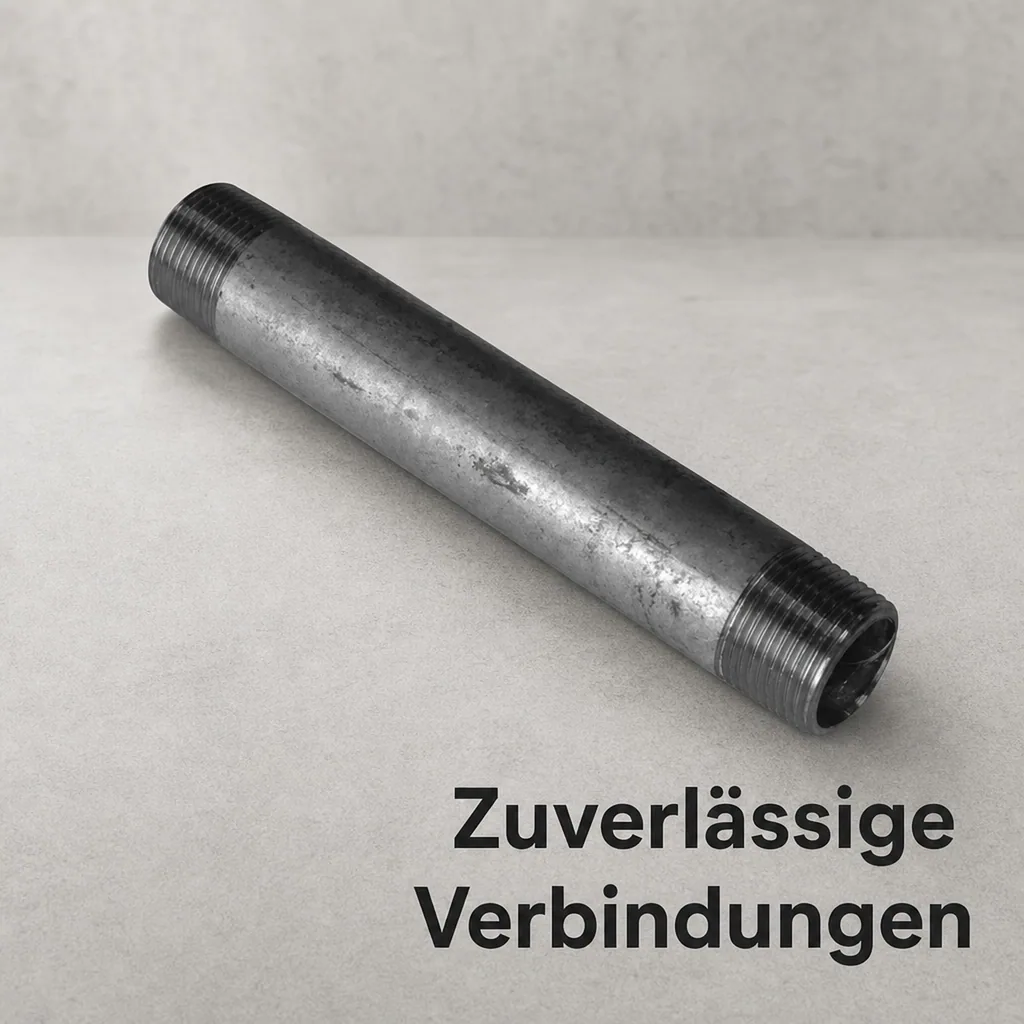Rohrnippel, Gewindefitting verzinkt, 1 1/2 Zoll AG x 1 1/2 Zoll AG, 300mm