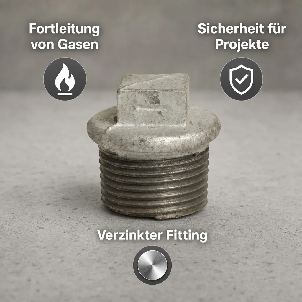 Gewindefitting Temperguss Stopfen 3/8", verzinkt