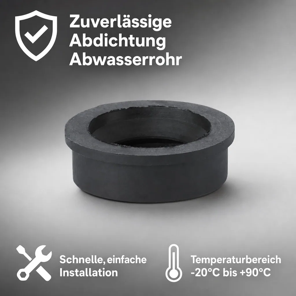 HT Rohr Gummimanschette DN 50, Abwasserrohr Dichtung, Muffe