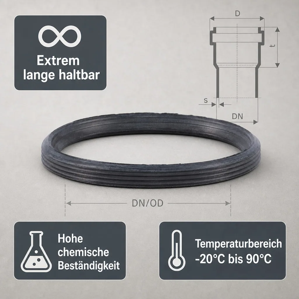 Ersatzlippendichtring DN/OD 75 (HT Safe)