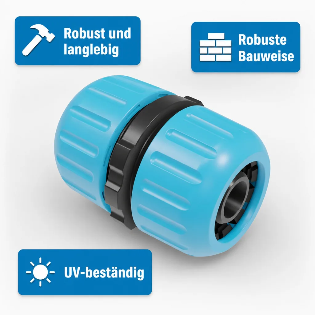 Schlauchverbinder 3/4 Zoll, Reparaturstück Schlauch