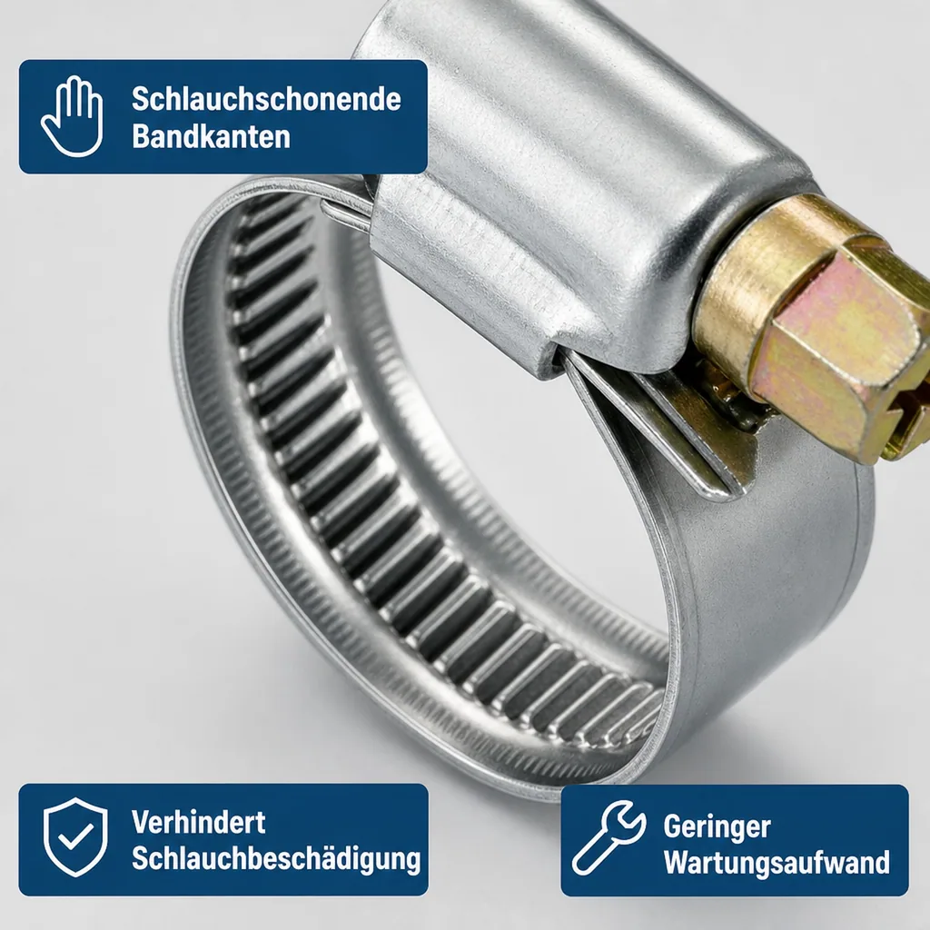 Schlauchschellen Edelstahl, 12mm, 35-50mm, W2, DIN 3017