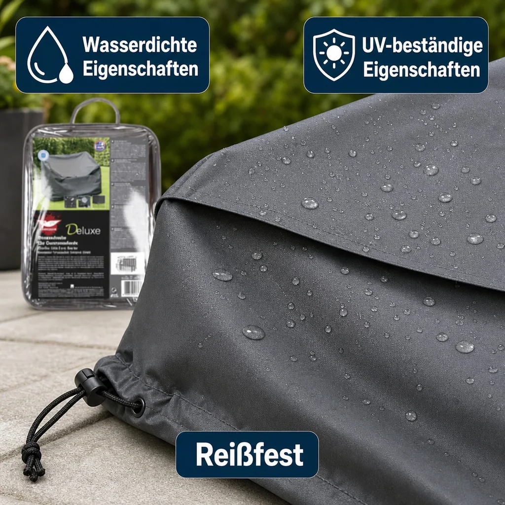 Schutzhülle Gartenbank, Abdeckhaube, wetterfest & wasserdicht, 120x78x80cm