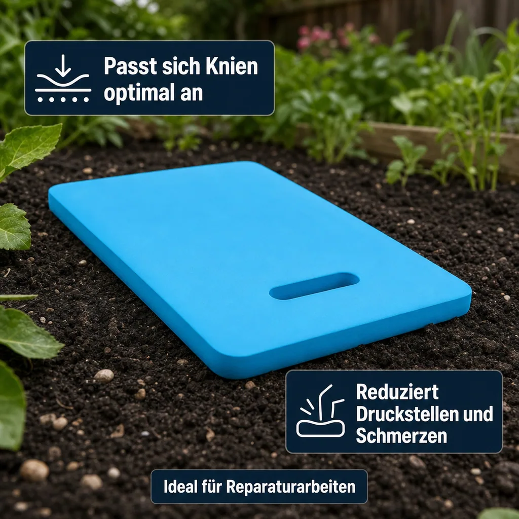 Kniekissen Garten, groß 46x28 cm, bequem & gelenkschonend