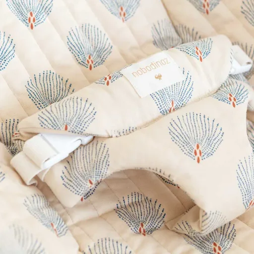 Babywippe Bezug, Ersatzbezug - Nobodinoz, Gatsby Blau Creme