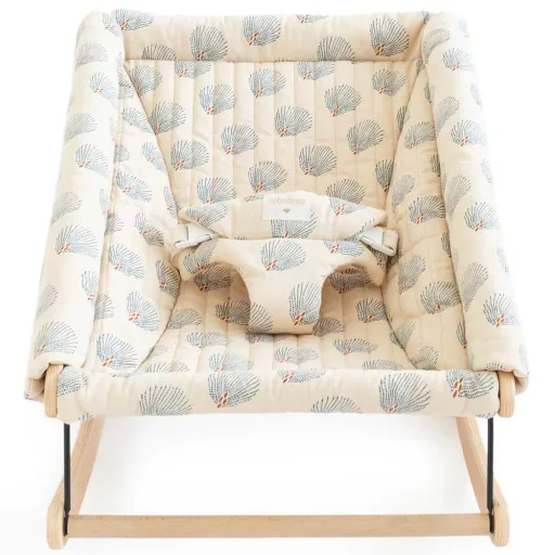 Babywippe Bezug, Ersatzbezug - Nobodinoz, Gatsby Blau Creme