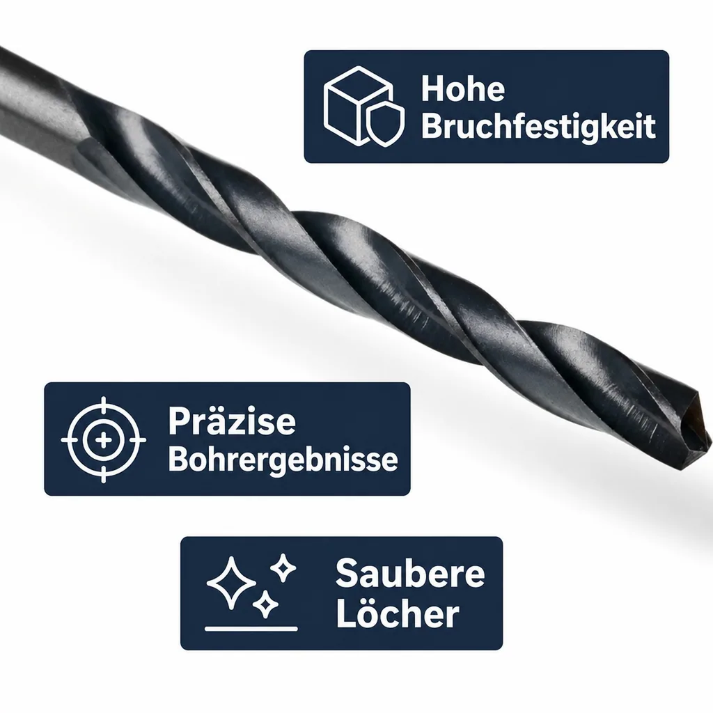 Spiralbohrer 5mm, HSS Bohrer, Metallbohrer, DIN 338