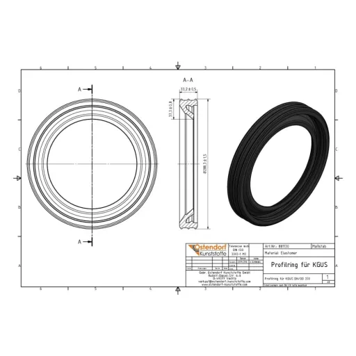 KG Rohr DN 200, Profilring, Kanalrohr