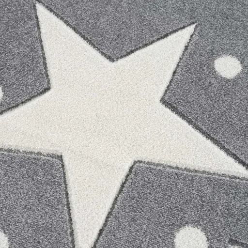 Livone Teppich Estrella Stern & Konfetti grau, Teppichgrösse: 160 x 230 cm