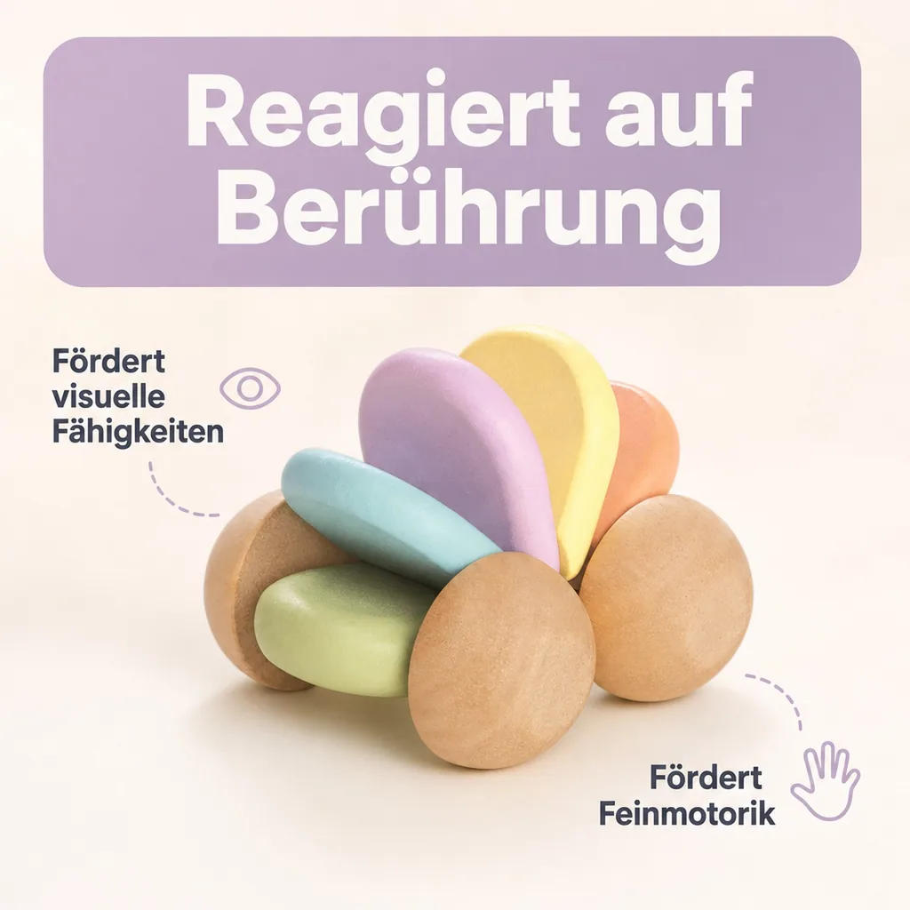 Plan Toys - Babyauto pastell, Gummibaumholz