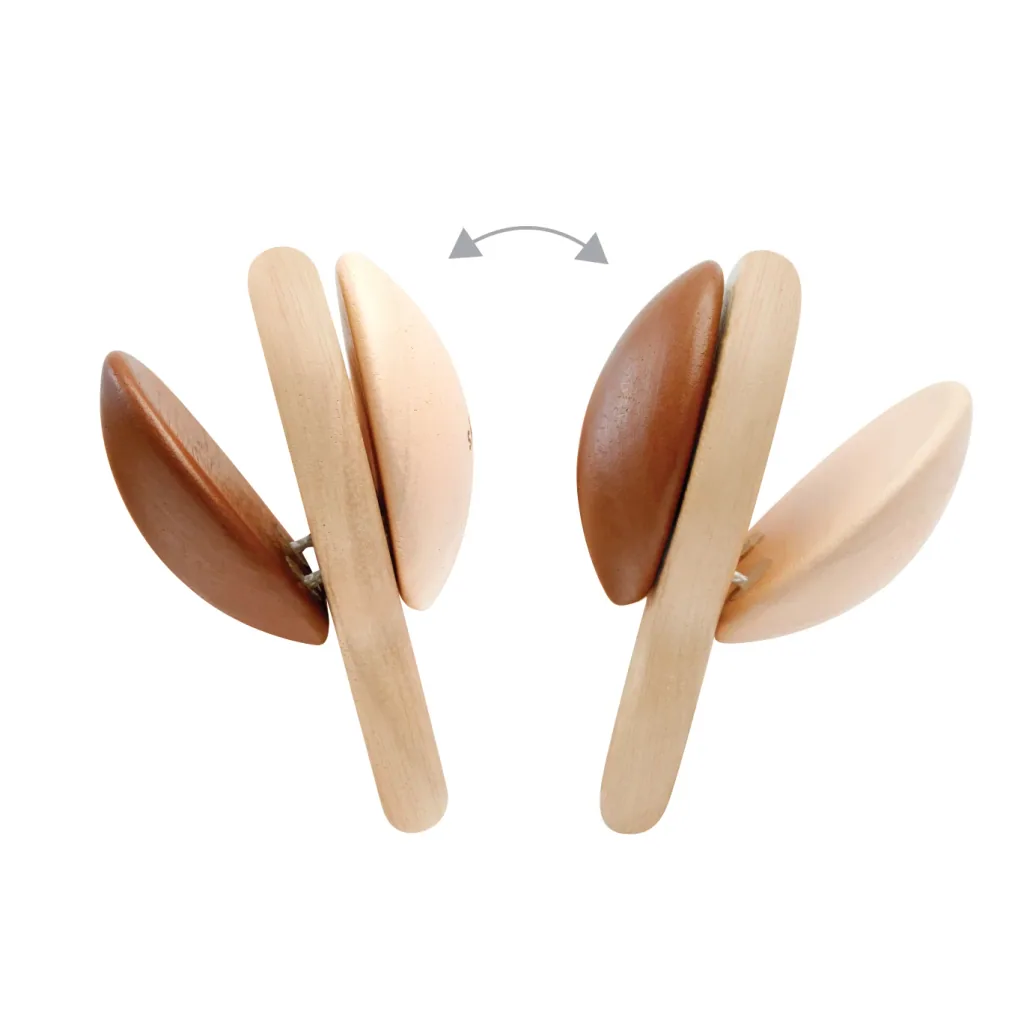 Plan Toys - Rassel - Shake N Clap, Gummibaumholz