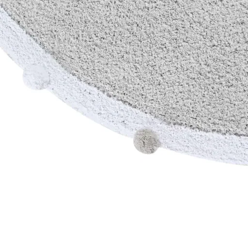 Lorena Canals Teppich rund Baumwolle Bubbly grau