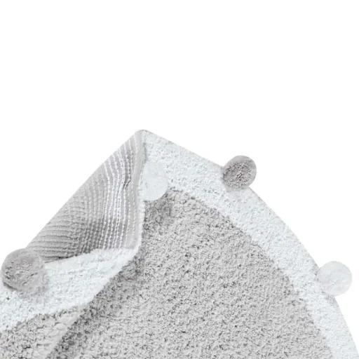 Lorena Canals Teppich rund Baumwolle Bubbly grau
