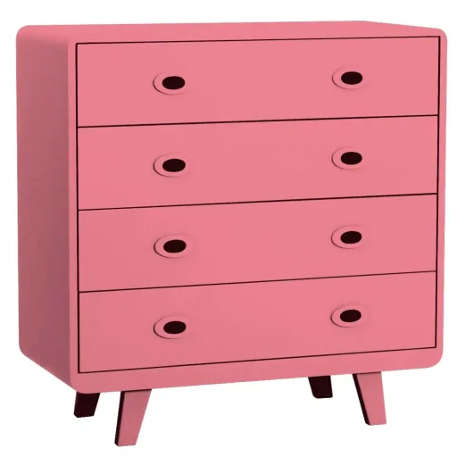 Laurette Kommode Toi & Moi, Farbe: rosa