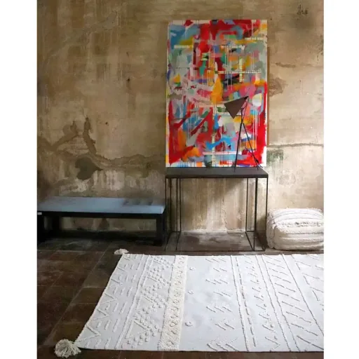 Lorena Canals waschbarer Baumwollteppich "Tribu" natur, Teppichgrösse: 170 x 200 cm