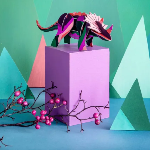 studio ROOF 3D Dinosaurier Triceratops Pappe