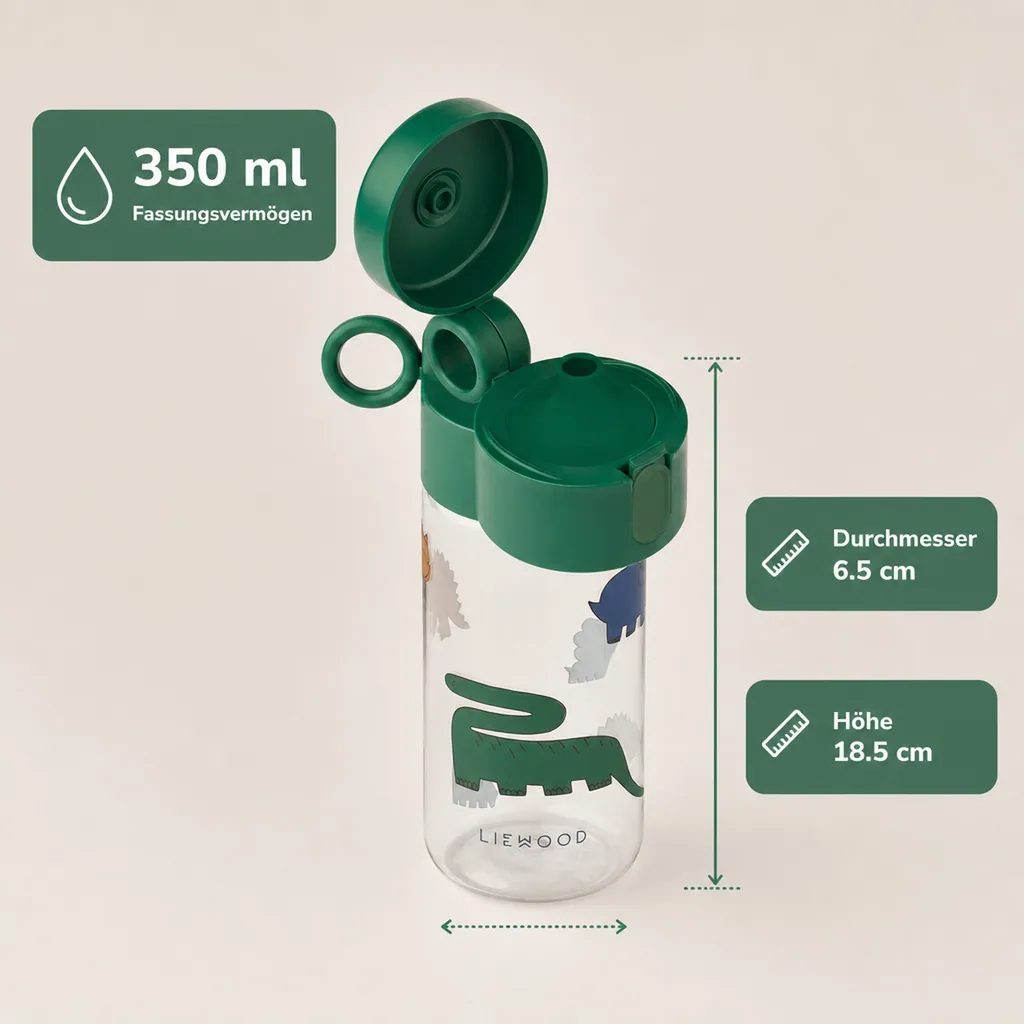 Liewood Kinder Wasserflasche, Trinkflasche - Clemence 350 ml