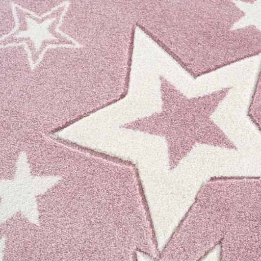 Livone Kinderteppich Galaxy Sterne rosa, Teppichgrösse: 120 x 180 cm