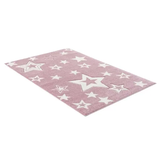 Livone Kinderteppich Galaxy Sterne rosa, Teppichgrösse: 120 x 180 cm