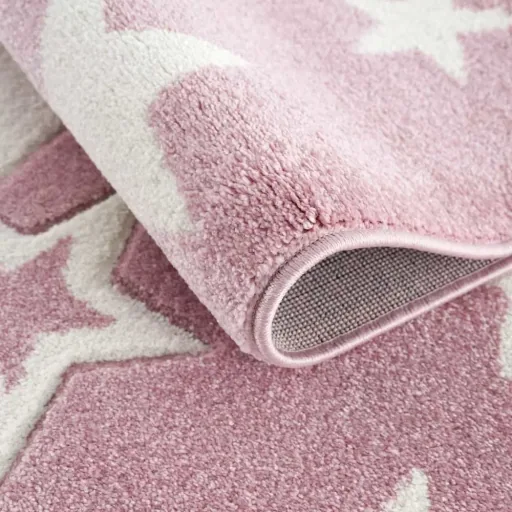 Livone Kinderteppich Galaxy Sterne rosa, Teppichgrösse: 120 x 180 cm