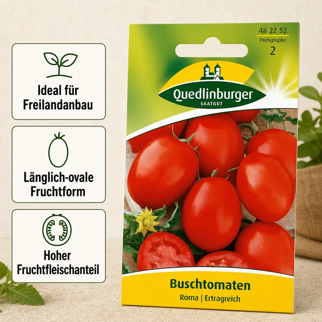 Buschtomate Roma, Tomatensamen kaufen, Freiland Anbau