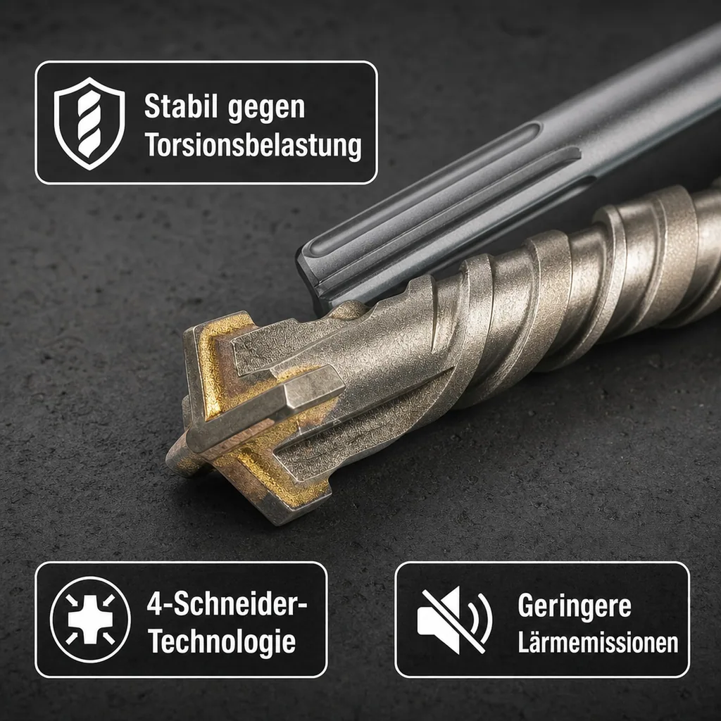 SDS Max Bohrer, Hammerbohrer SDS Max, 25mm x 600mm, 4-Schneider