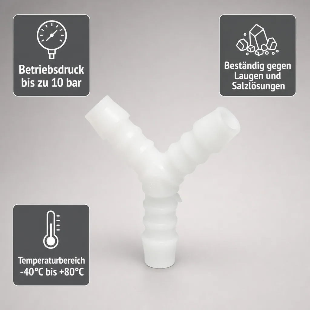 Schlauchverbinder 19mm, Y-Stück, Kunststoff, Schlauchverteiler