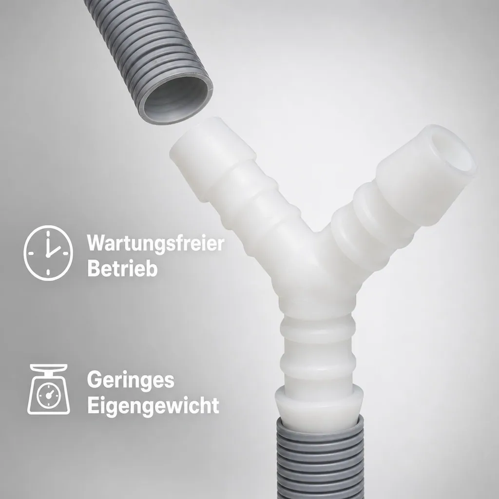Schlauchverbinder 19mm, Y-Stück, Kunststoff, Schlauchverteiler