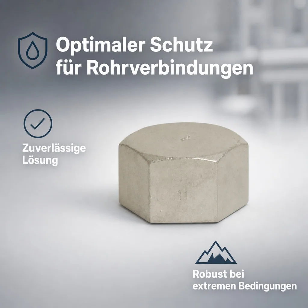 Edelstahl Kappe, Gewindefitting Edelstahl, 1/4 Zoll IG, 10 bar