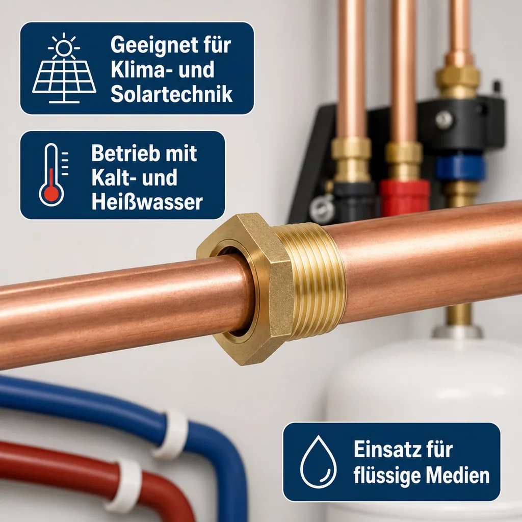 Messing Reduzierstück, Gewindefitting, 3/4" AG x 1/2" IG, Reduzierung