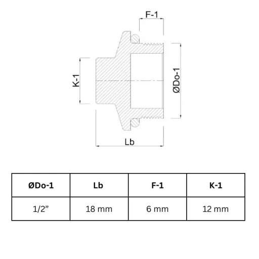 Gewindefitting Messing Stopfen 1/2" AG