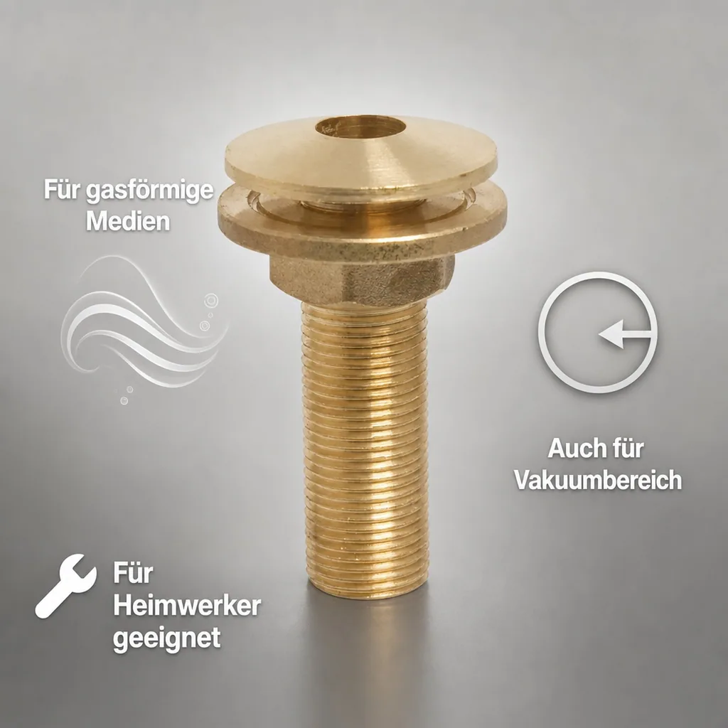 Messing Fitting, Gewindefitting, 1/2 Zoll AG, Trinkwasser, Sanitär