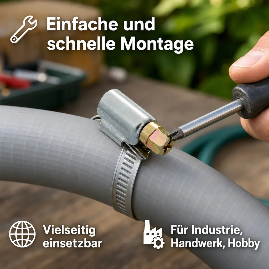 Schlauchschellen Edelstahl, 70-90 mm, W4, DIN 3017